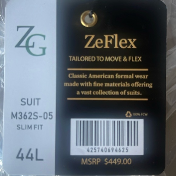 NEW 4-Way Stretch 3-Piece Men's Suit, Tan - Picture 8 of 9